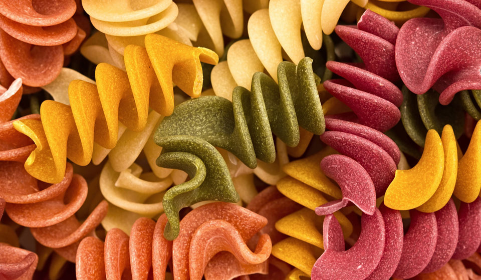 Pasta coloured